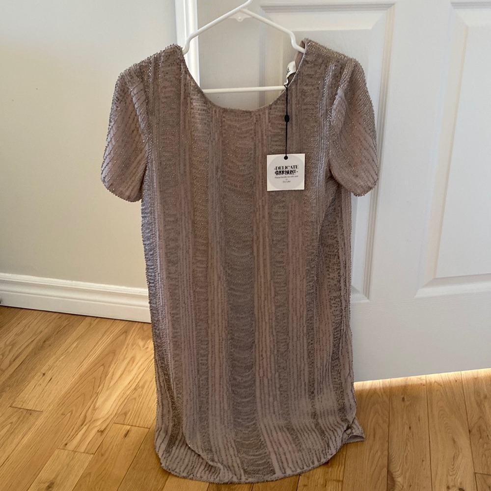 Dry lake beaded t shirt dress